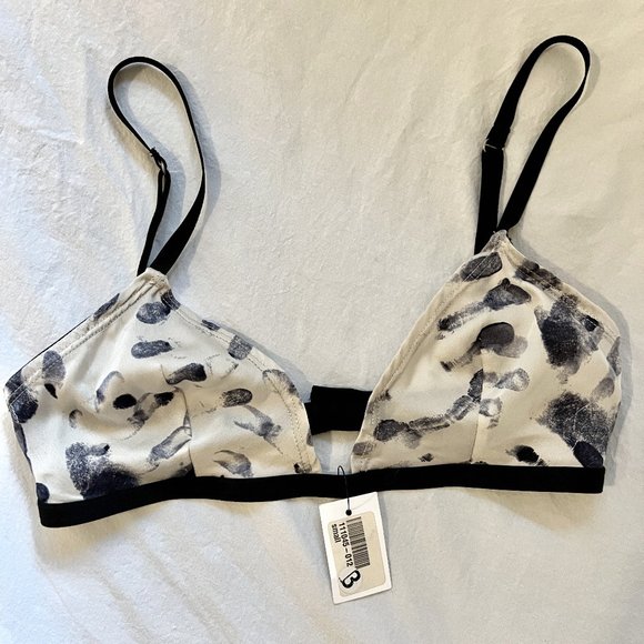 NWT The Lake & Stars Printed Stretch Silk Bralette, Size Small - Picture 2 of 11